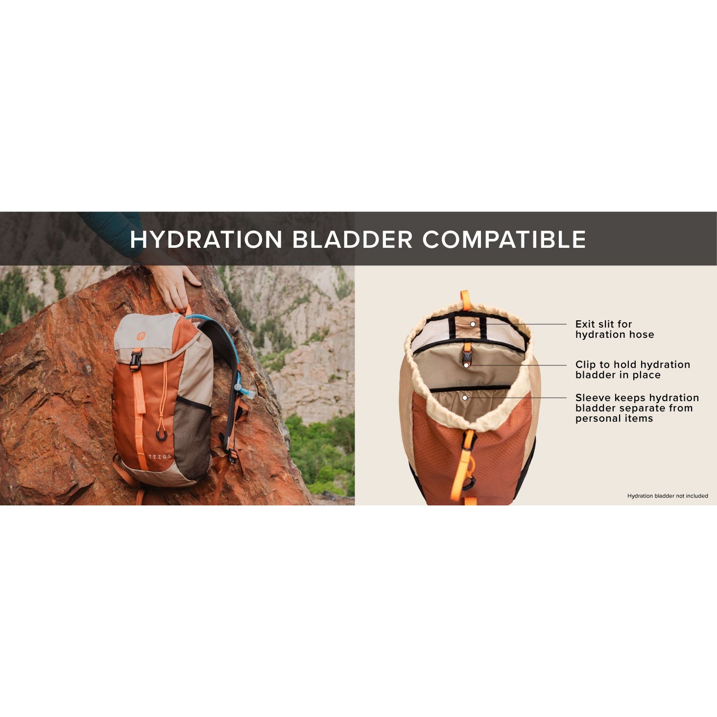 Juniper Lightweight Hiking and Hydration BackPack 16 Liter