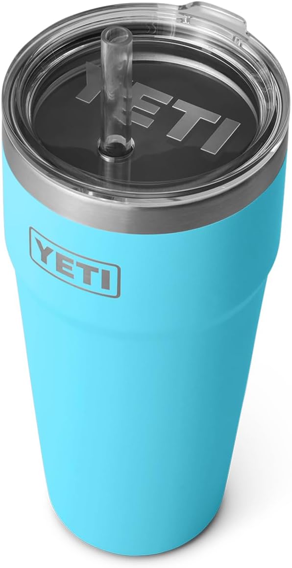 Rambler 26 Oz Straw Cup, Vacuum Insulated Stainless Steel with Straw Lid