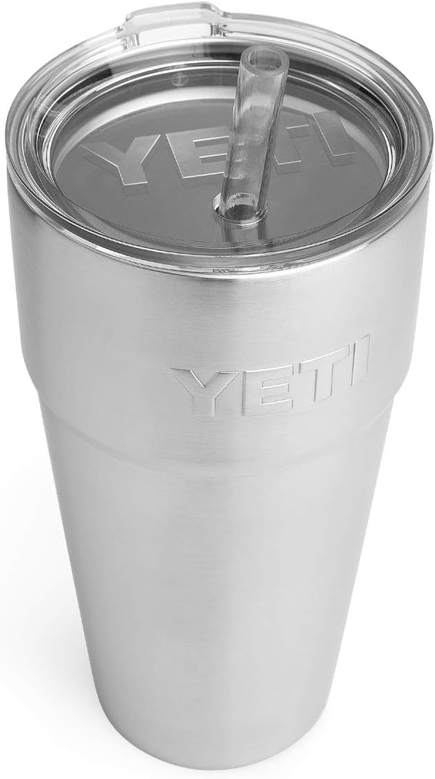 Rambler 26 Oz Straw Cup, Vacuum Insulated Stainless Steel with Straw Lid