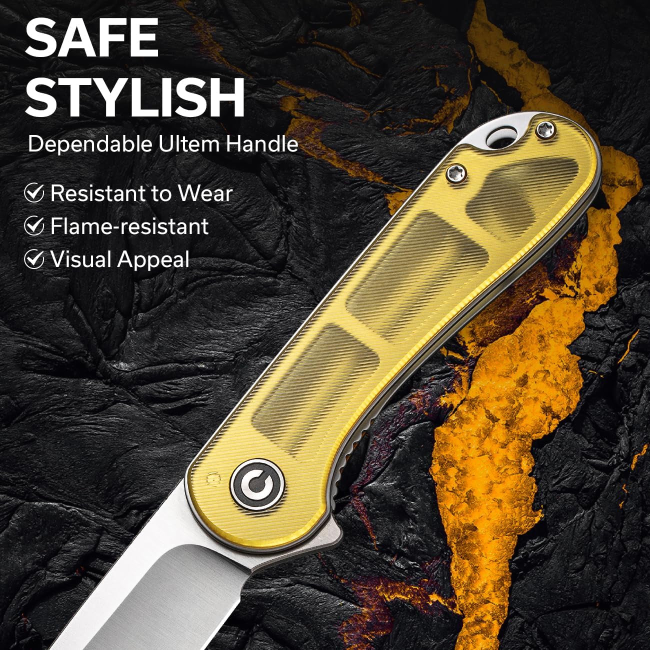 Elementum Folding Knife with 2.96" D2 Blade