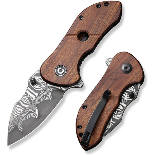 Gordo Folding Knife With Damascus Blade & Guibourtia Wood Handle