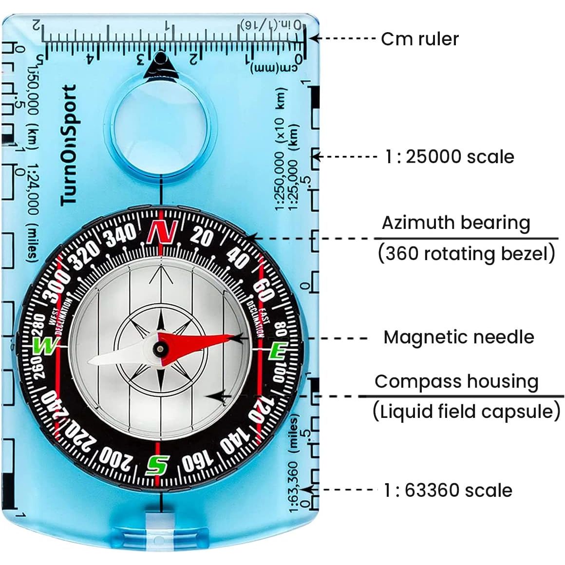 Professional Field Navigation Scout Compass