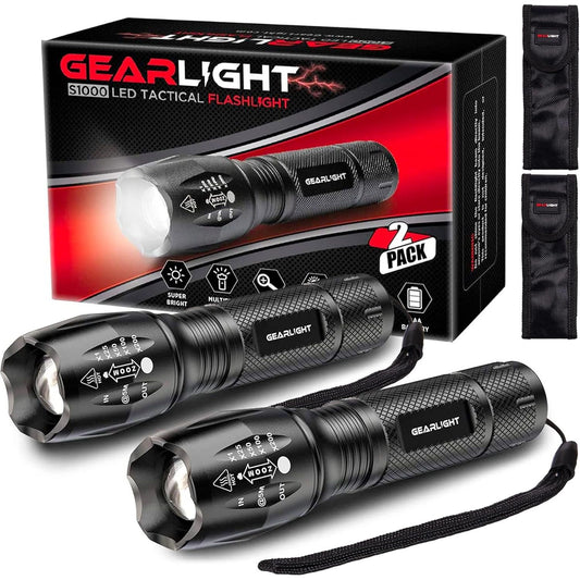 Mini LED Camping Flashlights with 5 Modes, Zoomable Beam - Powerful and Bright for Outdoor Use