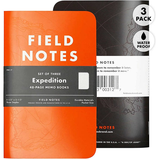 Waterproof Expedition Field Notebook 3-Pack