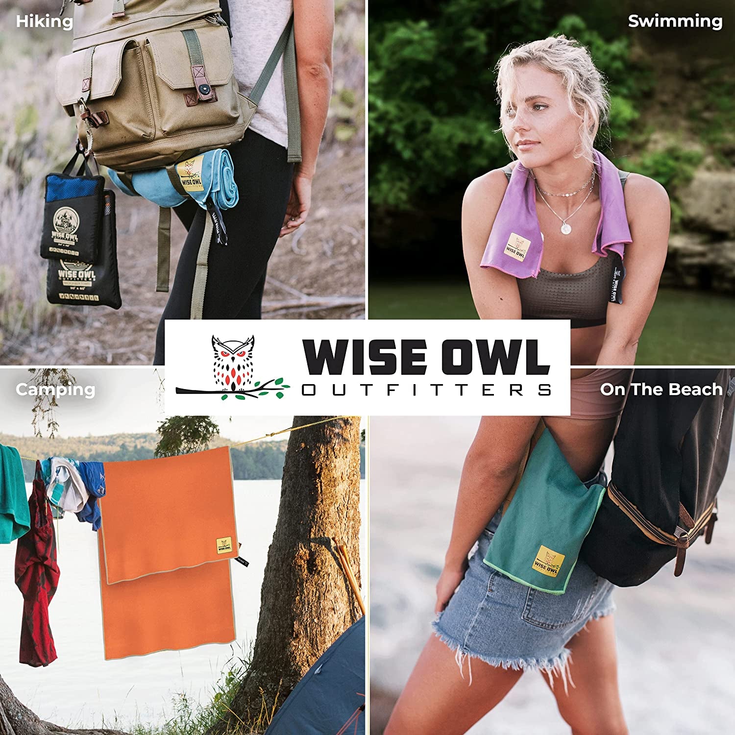 Wise Owl Quick Dry Camping Microfiber Towel